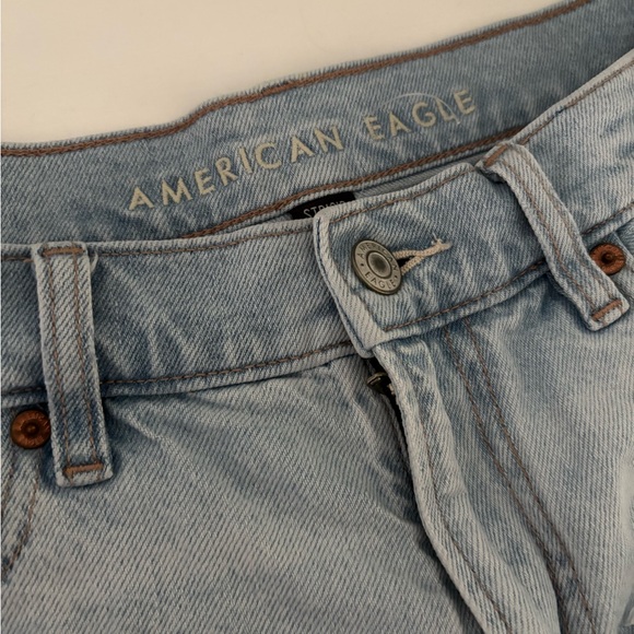 American Eagle Outfitters Light Blue Ripped Jean Shorts - Picture 3 of 3